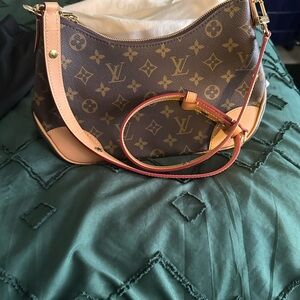Louis Vuitton Monogram Shoulder Bag in Brown and Tan